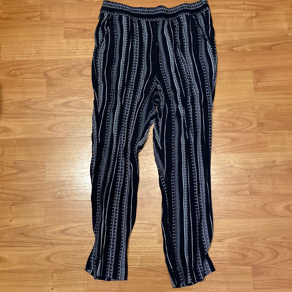 Black patterned pants